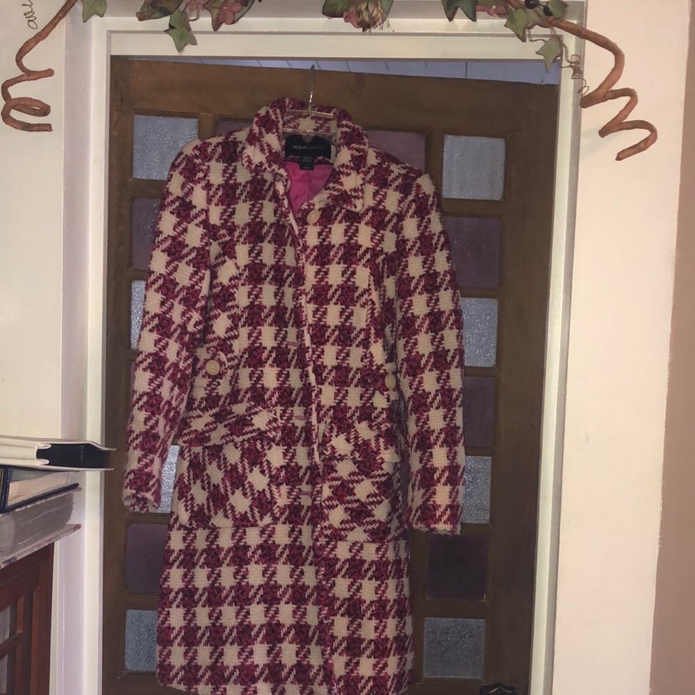 Winter plaid coat